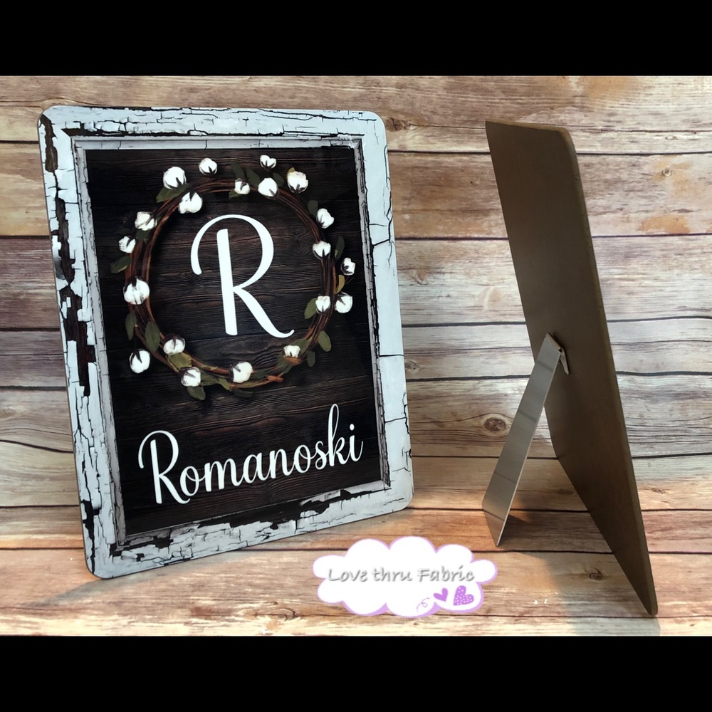 Cotton Boll Monogram Picture